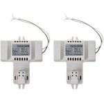 Lot de 2 ampoules fluorescentes � 4 broches, bo�tier en plastique blanc, ballast ac 220 v, 0, 19 a, 38 ...