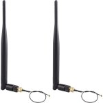 Lot de 2 antennes de routeur sans fil 2, 4 g 5, 8 g � gain �lev� 5dbi wifi omnidirectionnelle rp - sma ...