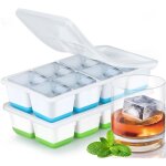 Longziming - lot de 2 bac a glacon, glacons moule, bac  glaons avec couvercle, bacs glaon silicone, ...
