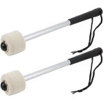 Lot de 2 baguettes de batterie avec embouts en feutre de laine, grande flexibilit�, portables et antid�rapants ...