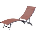 Lot de 2 bains de soleil bahia terracotta 176x54. 5xh 35 / 96 cm
