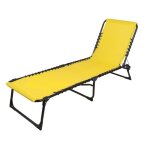Meublorama - lot de 2 bains de soleil jaune moutarde ? 187x56x26 / 85 cm ? mtal ? toile rsistante ? ...