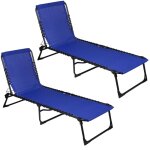 M&s - lot de 2 bains de soleil en textilne bleu marine - paralia
