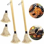 Lot de 2 balais à badigeonner 46 cm balai à balayer pour barbecue, sauce, grande serpillière professionnelle ... Lot de 2 balais à badigeonner 46 cm balai à balayer pour barbecue, sauce, grande serpillière professionnelle ...