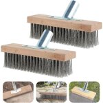 Lot de 2 balais m�talliques 30 x 7 cm - balai m�tallique - balai en acier inoxydable - pour manche en ...