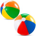 Lot de 2 ballons de plage gonflables de 50 cm (20 po) - jouets de piscine, grands ballons de plage gonflables, ...