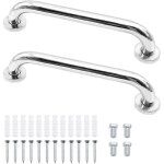Lot de 2 barres d'appui antidérapantes en acier inoxydable pour salle de bain, fixation murale, rampe ... Lot de 2 barres d'appui antidérapantes en acier inoxydable pour salle de bain, fixation murale, rampe ...
