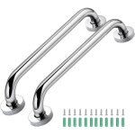 Lot de 2 barres d'appui de salle de bain en acier inoxydable, barres d'appui de toilettes, barres de ...