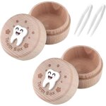 Lot de 2 bo�tes � dents de lait pour fille - avec 2 clips - avec sculpture 3d - artisanat soign� - comm�morez ...