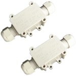 Lot de 2 bo�tes de d�rivation �tanches ip68 2 voies - 4 - 9 mm et 9 - 15 mm (blanc)