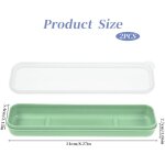 Lot de 2 bo�tes de rangement portables pour couverts de voyage, porte - ustensiles simple de 20 cm avec ...