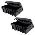 Lot de 2 botiers de raccordement tanche ip55 - noir - zenitech