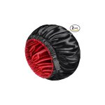 Lot de 2 bonnets en satin pour homme et femme, rversible, double couche, en soie, pour tresses de cheveux ...