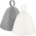 Lot de 2 bonnets de sauna en feutre de haute qualit pour homme et femme, protection tte et oreilles, ...