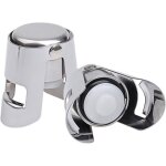 Lot de 2 bouchons  champagne en acier inoxydable, scells sous vide, pour bouteille de vin mousseux, ...