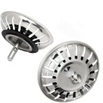 Lot de 2 bouchons evier cuisine - 80mm - acier inoxydable 304 ss - anti - corrosion - pour bonde evier ... Lot de 2 bouchons evier cuisine - 80mm - acier inoxydable 304 ss - anti - corrosion - pour bonde evier ...