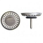 Lot de 2 bouchons evier cuisine - 80mm - acier inoxydable 304 ss - anti - corrosion - pour bonde evier ...