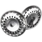 Lot de 2 bouchon evier cuisine inox, filtre evier cuisine universel 78mm, bouchon de bonde evier antiblocage ...