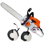 Lot de 2 bouchons pour rservoir  huile / bouchon d'essence carburant pour trononneuse stihl ms171 ...