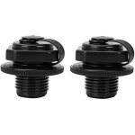 Lot de 2 bouchons de valve - avec filetage - 22 cm - idaux pour kayak, canots pneumatiques, matelas ...