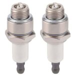 Lot de 2 bougies d'allumage rj19lm pour briggs & stratton 796112, 802592, 5095d champion j19lm