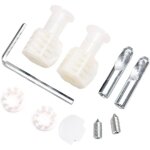 Lot de 2 boulons de réservoir de toilettes, kit de boulons de fixation plaqués zinc blanc pour toilettes ... Lot de 2 boulons de réservoir de toilettes, kit de boulons de fixation plaqués zinc blanc pour toilettes ...