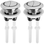 Lot de 2 boutons pression universels pour r�servoir d'eau de wc - 38 mm - double chasse d'eau - bouton ...