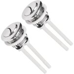 Lot de 2 boutons pression universels pour r�servoir wc - 38mm - double chasse d'eau pop - up