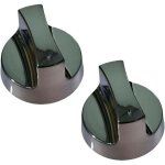 Lot de 2 boutons universels �6 mm pour thermostat de four, r�frig�rateur, cong�lateur, en m�tal argent�, ...