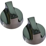 Lot de 2 boutons universels �6 mm pour thermostat de four, r�frig�rateur, cong�lateur, en m�tal argent�, ...