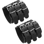 Fei yu - lot de 2 bracelets en cuir vritable pour homme et femme, triple largeur, manchette, gants longs, ...