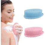 Lot de 2 brosses exfoliantes en silicone pour le corps de douche, double face, exfoliant pour le nettoyage ... Lot de 2 brosses exfoliantes en silicone pour le corps de douche, double face, exfoliant pour le nettoyage ...