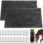 Lot de 2 brosses � gratter pour chevaux, 360 x 300 mm, avec 40 piquets, kit complet de brosses de massage ...