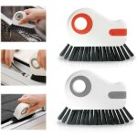 Lot de 2 brosses de nettoyage 2 en 1 pour rail de fen�tre, brosse de nettoyage multifonction � poils ...