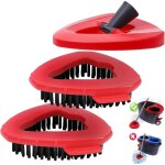 Lot de 2 brosses  rcurer et 1 tte de balai rotatif, base de rechange pour o ceda et viled easywring ...