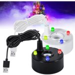 Lot de 2 brumisateur � ultrasons, mini machine � fum�e, n�buliseur � ultrasons avec 4 led lumi�res color�es, ...