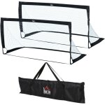 Lot de 2 but de foot ext�rieur - homcom - portable avec sac de rangement - en tissu oxford, cadre en ...