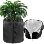 Lot de 2 cache - pots pour plantes et arbustes d'ext�rieur (noir)