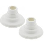 Lot de 2 caches tuyaux muraux sche - serviettes blancs