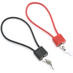 Lot de 2 cadenas en corde d'acier avec cl�s, cadenas c�ble � cl� � longue manille, cadenas � c�ble pour ...