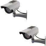 Lot de 2 camras solaires factices led - otio