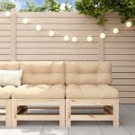 Lot de 2 canap�s centraux de jardin, salon de jardin, banquette de jardin bois de pin massif togp58261 ...
