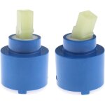Lot de 2 cartouches de disque en cramique de 35 mm pour mitigeur de salle de bain - sollbry