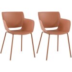 Clp - lot de 2 chaises alpena terre cuite