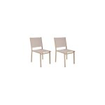 M&s - lot de 2 chaises en alu et textilene creme M&s - lot de 2 chaises en alu et textilene creme