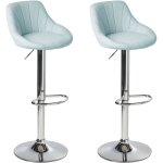 Lot de 2 chaises de bar pivotantes traditionnelles avec repose - pieds hauteur r�glable tapiss�es tissu ...
