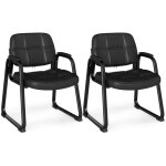 Lot de 2 chaises de bureau ergonomique, chaise de salle de réunion avec accoudoirs rembourrés, chaise ... Lot de 2 chaises de bureau ergonomique, chaise de salle de réunion avec accoudoirs rembourrés, chaise ...