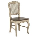 Lot de 2 chaises cann� louis xv - bois - beige - interior's