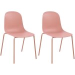 Lot de 2 chaises hardin rose