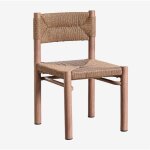 Sklum - pack de 2 chaises de jardin en osier synthtique greitiel naturel